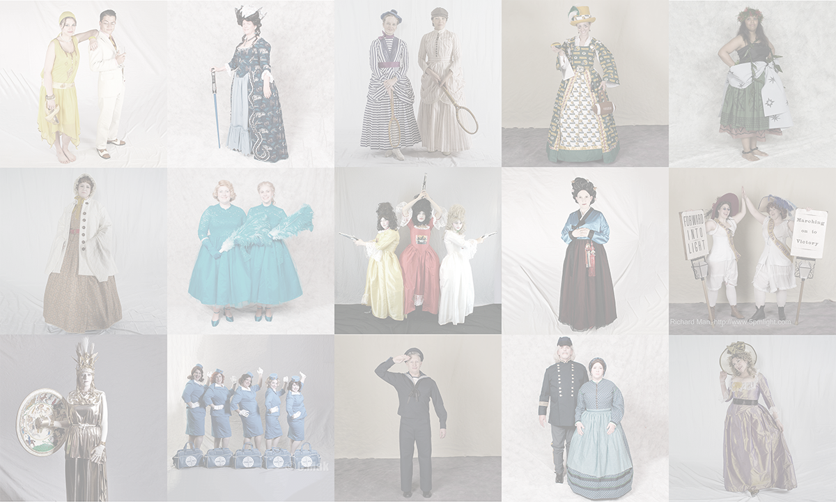 photo montage of Historical costumes